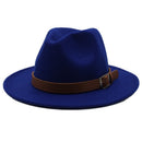 Seioum Special Felt Hat Men Fedora Hats with Belt Women Vintage Trilby Caps Wool Fedora Warm Jazz Hat Chapeau Femme feutre