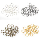 200Pcs 8/10mm Gold Silver Opening Hair Ring Dreadlock Bead Cuff Clip Braid Styling Tools Hoop Circle Accessories For Women Girls