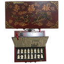 Professional International Chess Game Version Wooden Chess Classic Standard Folding Antique terracotta chess board game qenueson