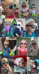 LongKeeper Mirror Kids Sunglasses with Case Boys Girls Polarized Silicone Safety Sun Glasses Gift For Children Baby UV400 Gafas