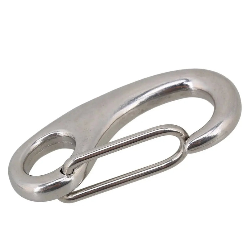 304 Stainless Steel Egg Shape Spring Snap Multifunctional Hiking Camping Belt Carabiner Quick Release Hook 10Pcs/5Pcs/2Pcs