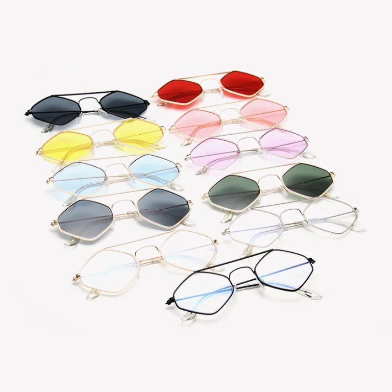 Designer Sunglasses Women Luxury Sun Glasses Diamond Rhombus Metal Frame Retro Unisex Men Fashion Eyewear