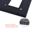 TISHRIC Kunststoff-Aluminium Universal 9.5/12.7mm SATA 3.0 2. Festplatten-Caddy 2.5" SSD CD DVD zu HDD Gehäuse CD-ROM ODD Optibay