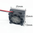 2507 25MM 25x25x13MM Hydrulic Bearing  RAM Raspberry Pi Cooling Fan With Heat Sink DC 5V 12V  24Vm.2 SSD Fan 2pin