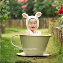 Neugeborenen-Fotografie Requisiten Eisenkorb Teetasse Foto Zubehör Baby Kleinkind Studio Shooting Foto Requisiten Dusche Geschenk