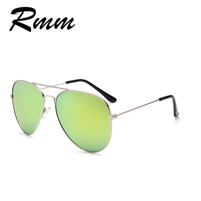 RMM Fashion Sunglasses Women brand designer metal Reflective Sun Glasses Men Mirror oculos de sol