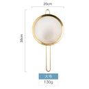 Stainless Steel Fine Mesh Oil Strainer Golden Flour Sifter Sieve Colanders Flour Coffee Mesh Filter Baking Tools Kitchen Bakware