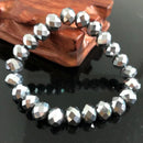 Charm Handmade Women's 10mm Rhinestone Glass Crystal Beaded Round Beads Stretch Bracelet Bangle Bracelets Girl Wrap Jewelry