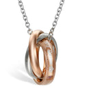 Boniskiss "Her King"&"His Queen"Lovers Necklace Pendant Fashion Romantic Stainless Steel Couples For Wedding Women/Men Jewelry