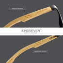 KINGSEVEN Marke Original Design Aluminium+Bambus Naturholz Handgemachte Sonnenbrille Herren Polarisiert Brille Sonnenbrille Für Damen