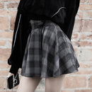 Gothic Damenröcke Mode Herbst Winter Karierter Wollrock Weiblich Hohe Taille Schnürung Mini Dicker Warmer Mädchen Saia 2023