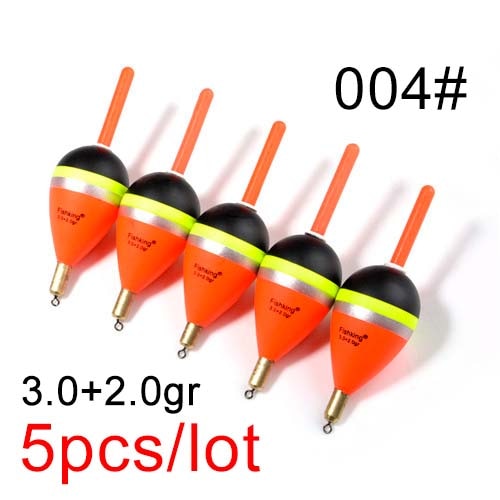 FISH KING 5pcs Barguzinsky Fir Float 2.0+2.0gr/3.0+2.0gr/4.0+2.0gr/5.0+2.0gr Copper Fishing Float Vertical Buoy Fishing Tackle