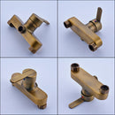 Rainfall Bathroom Shower Set Brass Antique Shower Mixers with Handshower Single Handle Wall Mounted Shower Faucet Tap