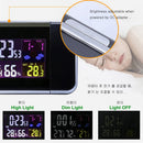 Digitaler Projektions-Wecker Wetterstation mit Temperatur Thermometer Luftfeuchtigkeit Hygrometer/Nachttisch-Aufwachprojektor-Uhr