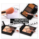 Zoreya Reise 3-in-1 Make-up Weicher Mehrzweck-Tragbarer Make-up-Pinsel Abgewinkelter Schwamm Augenbrauen Lidschatten Puder Schminkpinsel Kosmetik