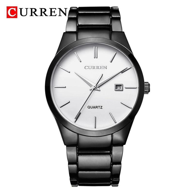 CURREN Top Brand Luxury Fashion Simple Men Watches Slim Steel Strap Waterproof Watch for Man Quartz Business Watch Clock 8106