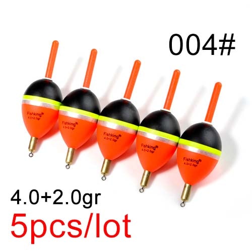 FISH KING 5pcs Barguzinsky Fir Float 2.0+2.0gr/3.0+2.0gr/4.0+2.0gr/5.0+2.0gr Copper Fishing Float Vertical Buoy Fishing Tackle