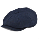 BOTVELA Woll-Tweed Newsboy Cap Fischgrätmuster Männer Frauen Britische Gatsby Retro Mütze Schiebermütze für Herren Vintage Fischgrät Baskenmütze