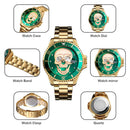 SKMEI Herren Quarz Totenkopf-Uhr Herren Edelstahl Skelett Kreativ Uhren Männlich Uhr Wasserdicht Armbanduhr Relogio Masculino