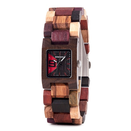 BOBO BIRD Casual Women Quartz Watches Ladies Wood Wristwatch Best Gift For Girlfriend Birthday Present relogio feminino L-S02