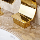 Basin Faucet Gold Deck Mounted Crystal Handle Waterfall 3PCS Bathroom Sink Faucet Double Handles Mixer Tap Basin Tap Torneira