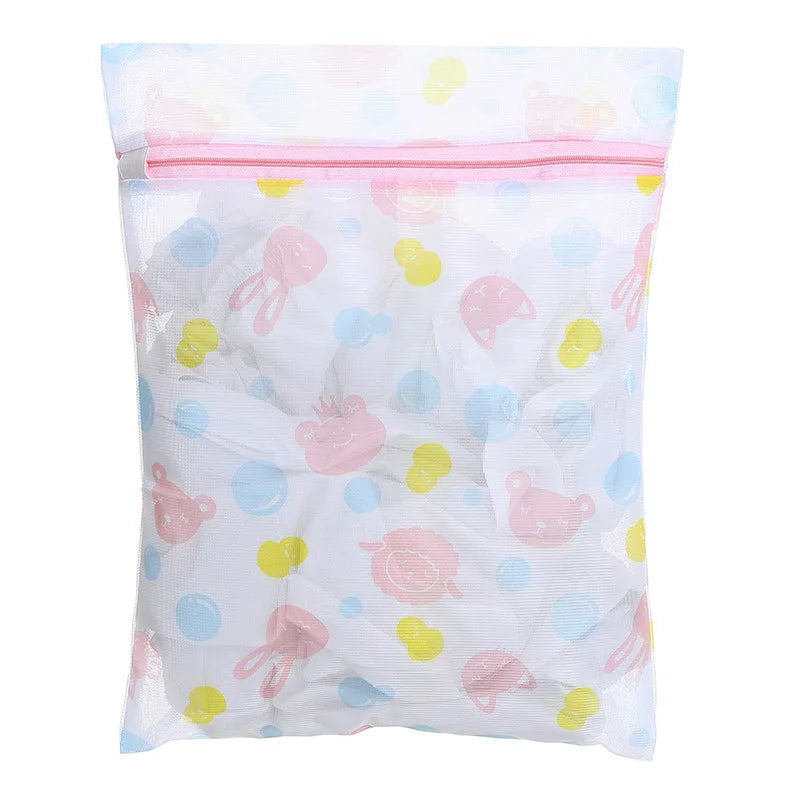 6 Size Zippered Foldable Nylon Laundry Bag Bra Socks Underwear Clothes Washing Machine Protection Net Mesh Bags