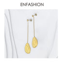 Enfashion Years Drop Earrings Statement Gold Color Long Dangle Earings For Women Fashion Jewelry Pendientes Mujer Moda  ED181087