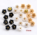 20pcs/lot Size:11mm (0.44") Kawaii Flower Shirt Buttons 5 Colors Rhinestone Resin Button Accessories Sewing Button(SS-738)