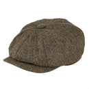 BOTVELA Woll-Tweed Newsboy Cap Fischgrätmuster Männer Frauen Britische Gatsby Retro Mütze Schiebermütze für Herren Vintage Fischgrät Baskenmütze