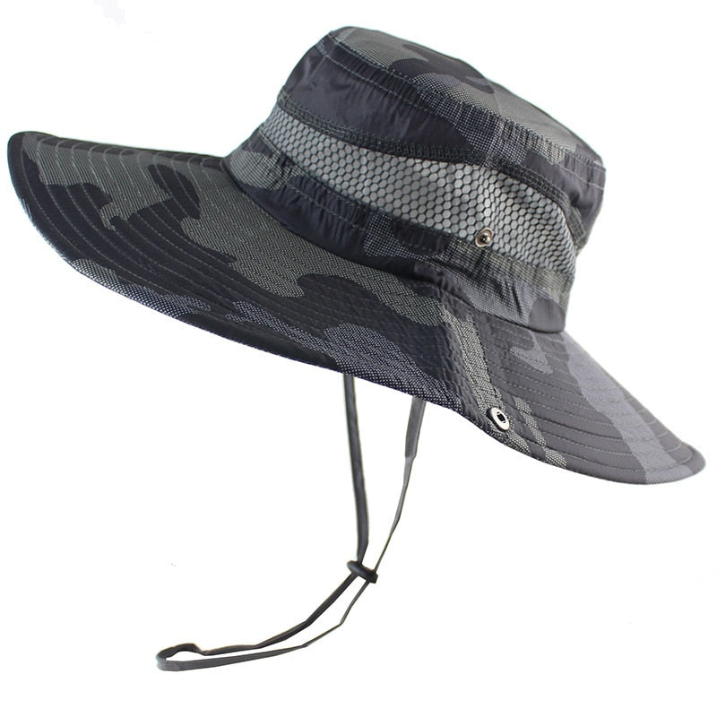 UPF 50+ Bucket Hat Men Women Bob Boonie Hat Summer UV Protection Camouflage Cap Military Army Hiking Tactical Outdoor Sun Hat