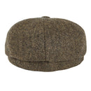 BOTVELA Woll-Tweed Newsboy Cap Fischgrätmuster Männer Frauen Britische Gatsby Retro Mütze Schiebermütze für Herren Vintage Fischgrät Baskenmütze