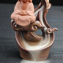 Buddha Backflow Incense Burner Ceramic Tower Bullet Incense Base Censer for Home Office Teahouse Use Home Decor
