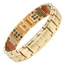 Escalus Men's Black Pure Titanium Magnetic For 4in1 Magnets Negative Ions Germanium Health Bracelets Jewelry