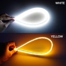OKEEN LED Auto-Tagfahrlicht mit sequenziellem Start-Scan DRL Universelles Tagfahrlicht Blinkerlampe Auto Scheinwerferleisten 12V