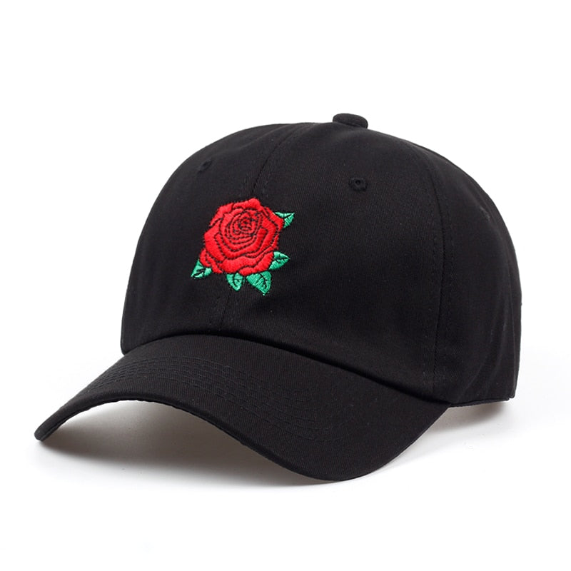 2018 new Red Rose Flower Baseball Cap Women Snapback Cap With Dad Hat Female Hip Hop Sun Summer brand cap hats wholesale