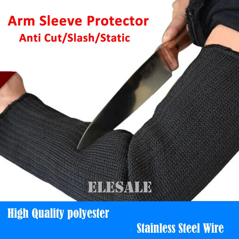 Free Shipping 1 Pair Arm Sleeve Protector Anti Cut Slash Static Resistant Armband Stainless Steel Wire Working Safety