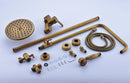 Rainfall Bathroom Shower Set Brass Antique Shower Mixers with Handshower Single Handle Wall Mounted Shower Faucet Tap