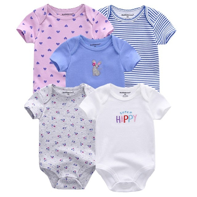 5PCS/Lot Newborn 100%Cotton Unicorn 0-12M Baby Boys Clothes Bodysuits Girls Clothing Baby Girls Clothes Roupas de bebe