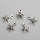 50pcs  Silver Color Starfish Charms Pendant For Necklace Bracelets Jewelry Making Diy Handmade Craft  A2775
