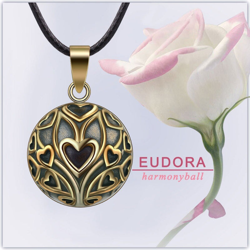 Eudora Copper Vintage Heart Tree Mexican Harmony Bola Ball  Pendant Necklace for Pregnancy Baby Vintage fine Jewelry N14NB327