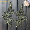 4PC 25*12.5cm 16 Colors for Choice Wedding Dresses Lace Applique Accessories Embroidery Lace Applique Fabric Trim
