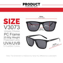 VIVIBEE Quadratische Sonnenbrille Polarisierte Herren 2024 Trendiges Design UVA UVB Schutz Sonnenbrille Damen Fahrer Polarisierte Brille