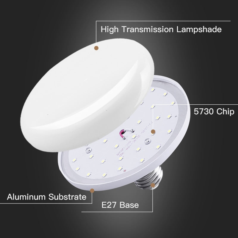 E27 Led Bulb Bombilla Lampara 220V UFO Led Bulbs High Power 15W 20W 30W 40W 50W 60W Led Light Bulb for Home Lighting Led Lamps