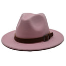 Seioum Special Felt Hat Men Fedora Hats with Belt Women Vintage Trilby Caps Wool Fedora Warm Jazz Hat Chapeau Femme feutre