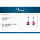 JewelryPalace Water Drop 7.6ct Created Red Ruby 925 Sterling Silver Dangle Drop Earrings for Women