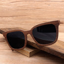 BOBO BIRD Sonnenbrille aus schwarzem Walnuss- und Bambusholz, polarisiert, Herrenbrille, UV-400-Schutz, in originaler Holzbox