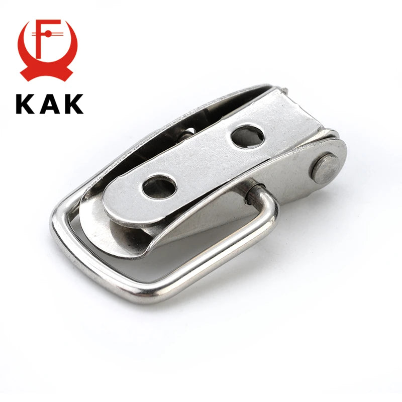 KAK J107 Hasp Lock Hardware Cabinet Boxes Spring Loaded Latch Catch Toggle 46*21 Steel Hasp For Sliding Door Hardware Window