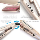 2 In 1 Infrared Steam Hair Straightener Flat Iron 2 Inch Wide Tourmaline Ceramic Plate Dual Voltage Curling Hair Straightening