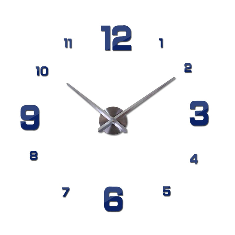 New Real Metal 3D DIY Acrylic Mirror Wall Clock Watch Clocks Home Decoration Modern Needle Quartz Stickers