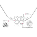 Lotus Fun Echter 925er Sterling Silber handgemachter feiner Schmuck Aushöhlen Lotus Halskette mit Anhänger Accessoires für Damen Collier